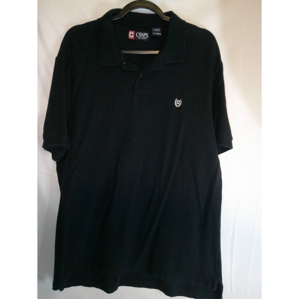 Chaps Men's Navy‎ Blue Short Sleeve Polo Shirt Classic Fit XL Extra Large